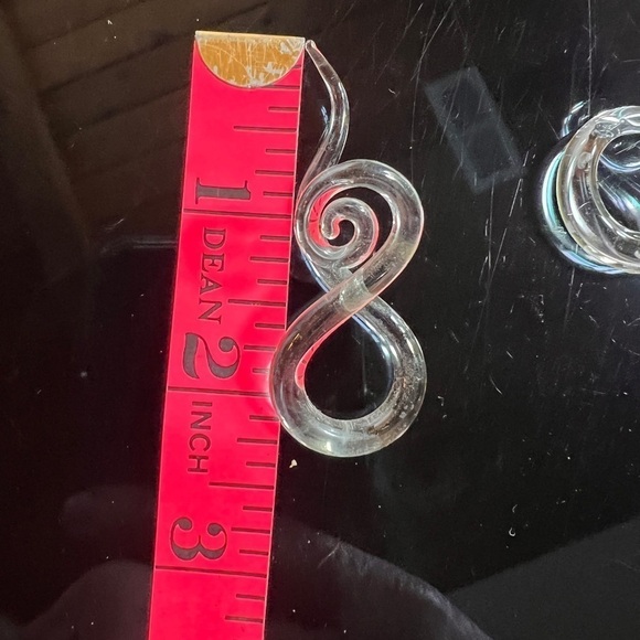 Gauge Earrings. Handmade. Not the same length but fronts are the same. Lucite - Picture 4 of 5